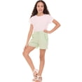 thumbnail image 3 of Pink Angel Girls’ 3-Pack Eyelet Trim Pull-On Shorts with Pockets – Cotton Blend, Assorted Colors, Machine Washable, Summer Casual Bottoms, 3 of 9