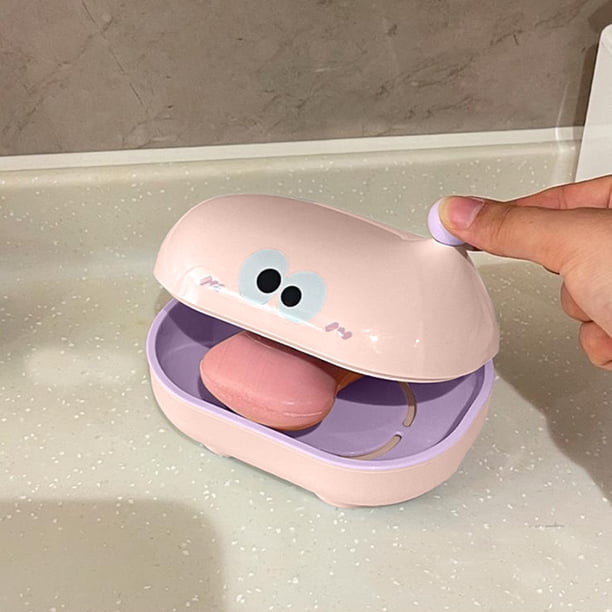 Factory Direct Bathroom Household With Lid Connected Draining Soap Box Soap European Printing Soap Box