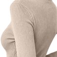 thumbnail image 5 of Sweaters for Women Dqueduo Women's Turtleneck Sweater, Solid Color Slim Pullover Knitwear Top, Winter Base Layer Sweater, 5 of 8