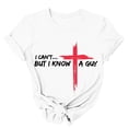 thumbnail image 5 of Kayannuo Hauts pour Femmes Liquidation Chemises pour Femmes Saint-Valentin Lettrage de Pâques pour Femmes Imprimé Col Rond Manches Courtes Haut Manches Courtes Col Rond Haut/chemise, 5 of 5