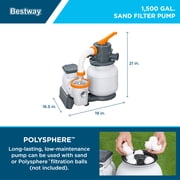 Bestway Hydrium 15 x 48 Steel Side Wall Above Ground Pool w/ Sand Pump & Accessories