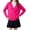 Hot Pink, variant on Guluxicc Kids Girls Turtleneck Cable Knit Sweater Long Sleeve Chunky Pullover Sweaters Fall Winter Loose Tops 3-8 Years