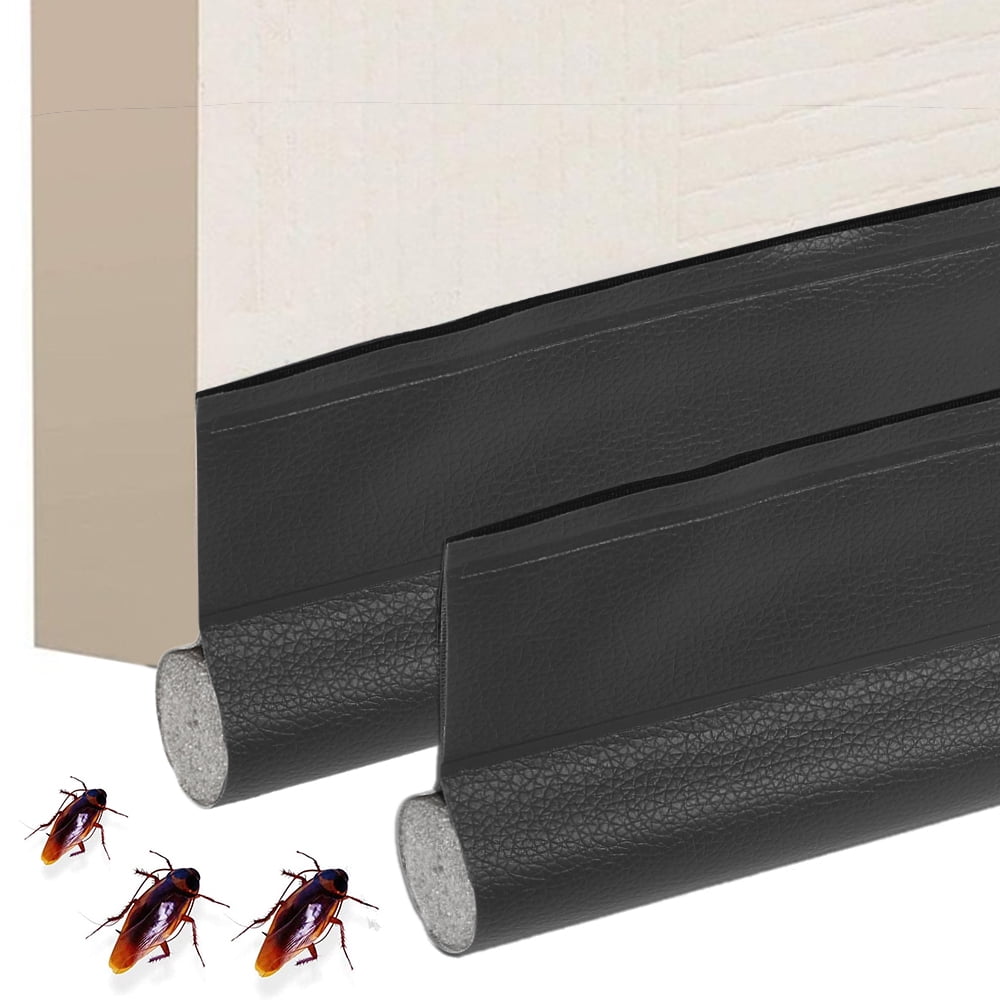GUSTVE 2 Pack Door Draft Stopper Weather Stripping Soundproof Door Sweep Crack Blocker For
