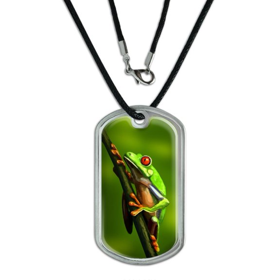 Green Red Eyed Tree Frog - Rainforest Dog Tag
