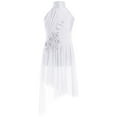 thumbnail image 2 of Hansber Ballet Leotard Dress for Girls Latin Jazz Dance Dresses Dancing Costume Tutu Skirt Ivory 10, 2 of 6