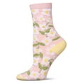 thumbnail image 2 of MeMoi Women's Daisy Pointelle Crew Socks - Womens - Female, 9-11, Pink, 2 of 6