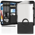 thumbnail image 1 of Carpeta Portfolio Profesional Portátil con Asa, Carpeta para Documentos A4 Multifuncional, Almacena Móviles y Tabletas, Incluye 100 Hojas de Papel y Bolsas de PVC, Ideal para Profesionales de Negocios, 1 of 4