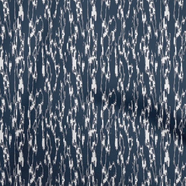oneOone Polyester Spandex Blue Fabric Abstract Sewing Craft Projects Fabric Prints By Yard 56 Inch Wide