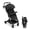 Black, variant on Gromast Lightweight Baby Stroller with Detachable Snack Tray, One-Hand Quick Fold, 15lbs Compact Travel Stroller with Adjustable Backrest, UV-Protective Canopy & Cup Holder - Black