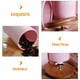 thumbnail image 5 of GOOHOCHY 3 tarros de almacenamiento de alimentos de color rosa con tapa hermética de bambú. Diseño moderno para servir té, café y especias., 5 of 7