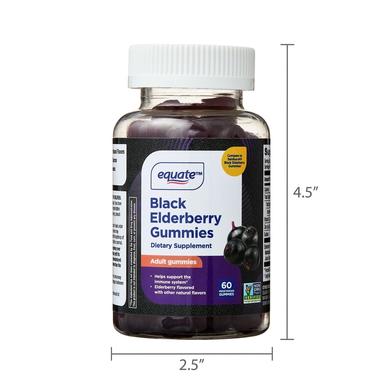 Equate Black Elderberry Gummies, 50 mg, 60 Count photo 8