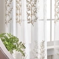 thumbnail image 7 of Martha Stewart Georgia Embroidery Curtain Panel Pair, Ivory, Pole Top, Sheer, Indoor, Adult, 2 Piece Set, 50" x 84", 7 of 7