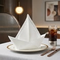 thumbnail image 2 of Unique Bargains 6Pcs Cotton Reusable Events Cloth Napkins White 17x17inch, 2 of 6