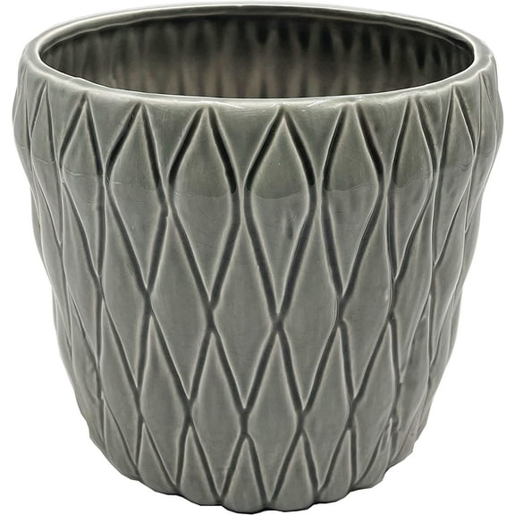 First of a Kind Ceramic Flower Pot (Brown) - Planters for Indoor & Outdoor Plants - 8 Inch Succulent Pots - Perfect for Healthy Your Plant's Growth - Flower Pot for Home & Office Décor