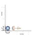 thumbnail image 2 of ANGARA Natural Round 1.44 ct Aquamarine and Sapphire Halo Stud Earrings in 14K Rose Gold for Women (Size-6mm) | March Birthstone, Anniversary, Jewelry Gift for Women | Natural Aquamarine Earrings, 2 of 7