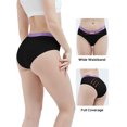 thumbnail image 2 of INNERSY Culottes pour Femmes en Coton Style Hipster, Culottes à Grand Ceinture pour Femmes, Lot de 6 (Grand, Noir avec Ceintures Colorées), 2 of 7