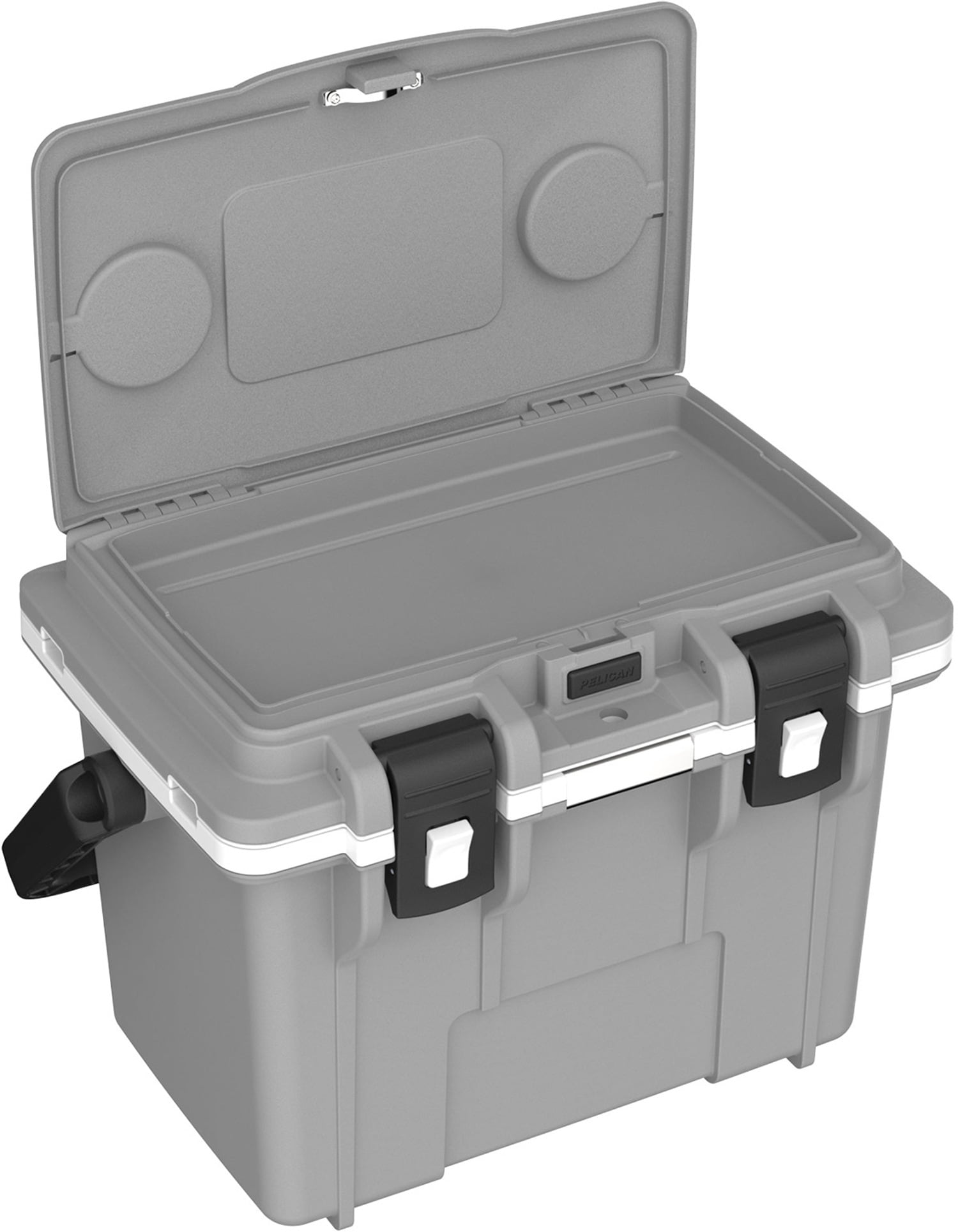 Pelican Elite 14 Qt Hard-Sided Cooler with Removable Tray  Dry Compartment, Cement with White