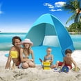 thumbnail image 4 of Tienda de playa para 2-3 personas, refugio de playa ultravioleta automático para acampar al aire libre, playa, pesca, jardín Rojo Verde Cocina, Decoración y Otros, 4 of 4