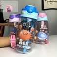 thumbnail image 6 of PEONAVET Plastic Cups With Lids And Straws Kids Toddler Sippy Cup LeakProof Portable Water Bottle Soft Silicone Mouth Straw For Baby Toddler Daily Use, 6 of 6