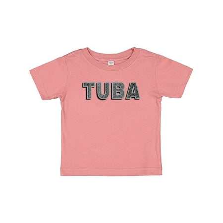 

Inktastic Tuba Gray Patterned Text Gift Baby Boy or Baby Girl T-Shirt
