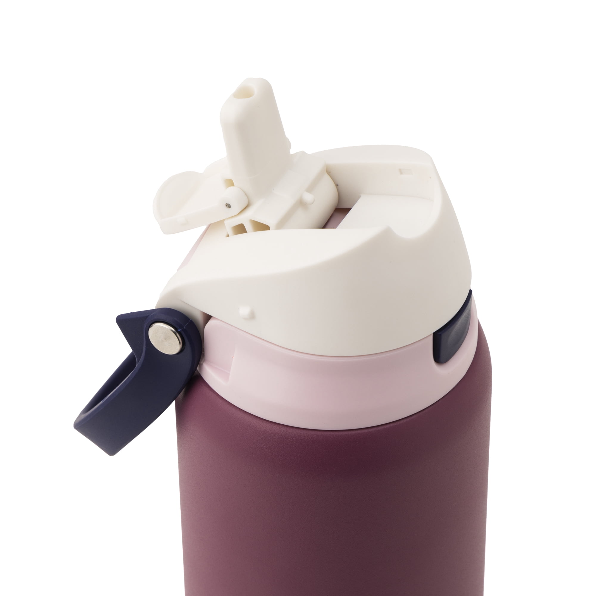 TAL Stainless Steel 2-in-1 Straw and Chug Water Bottle with Push Lid 32 fl oz, Berry