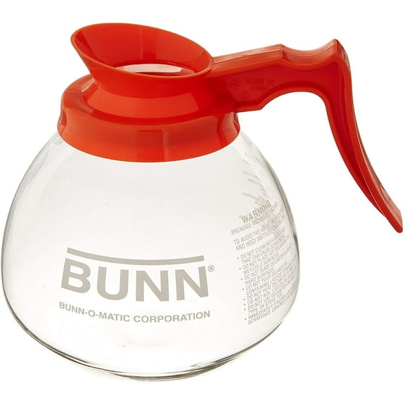 BUNN 12-Cup Glass Coffee Decanter, Orange 42401.0101