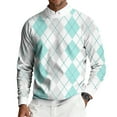 thumbnail image 3 of Havenx Sweaters for Men Crewneck Plaid Pullover Sweater Long Sleeve Ribbed Knit Dress Sweater Thermal Business Casual Lightweight Shirt,Light Blue M, 3 of 6