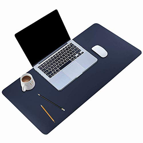 BUBM Office Large Leather 35.4 x 18 Smooth Blotter Protector Extended Non-Slip Laptop Writing Pad Desk Mat Black