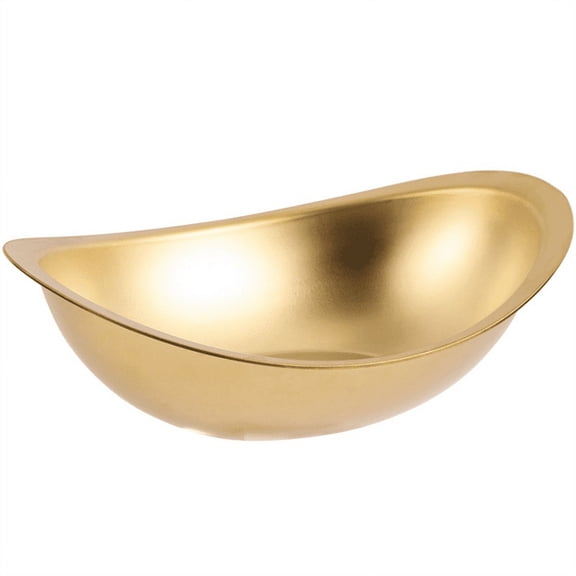New Arrivals Stainless Steel Golden Ingot Bowl Korean Salad Commercial Dessert Snack Cuisine Tableware M