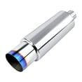 thumbnail image 4 of Silenciador de ,Silenciador de Punta de Resonador universal,Entrada de acero inoxidable de 2,5 pulgadas y salida de 4 pulgadas,Piezas pulidas espejo de la punta de, 4 of 8