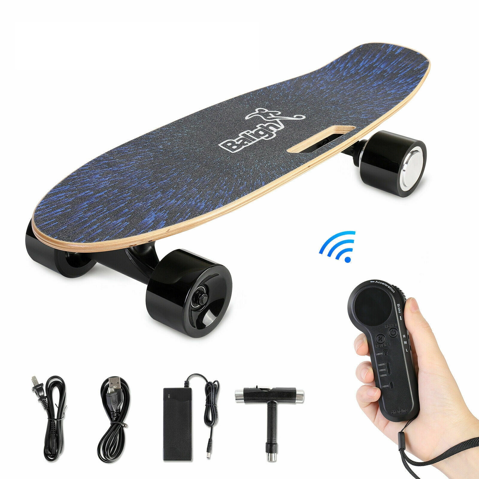 Electric Skateboard Maple Deck Longboard Crusier w/ Remote Controller E-Skate O 