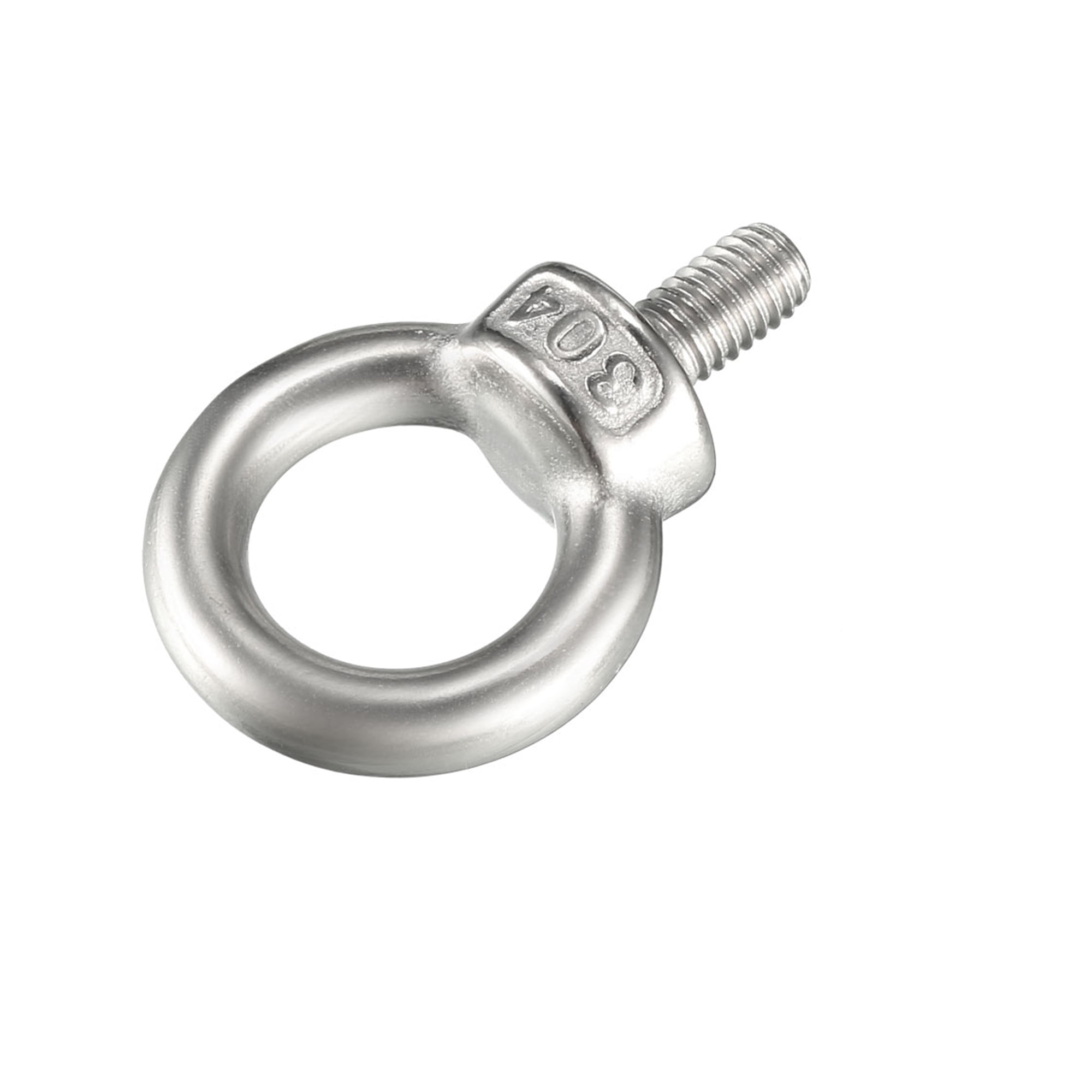 uxcell M6 x 11mm 304 Stainless Steel Metric Thread Machinery Shoulder Lifting Eye Bolt 5Pcs