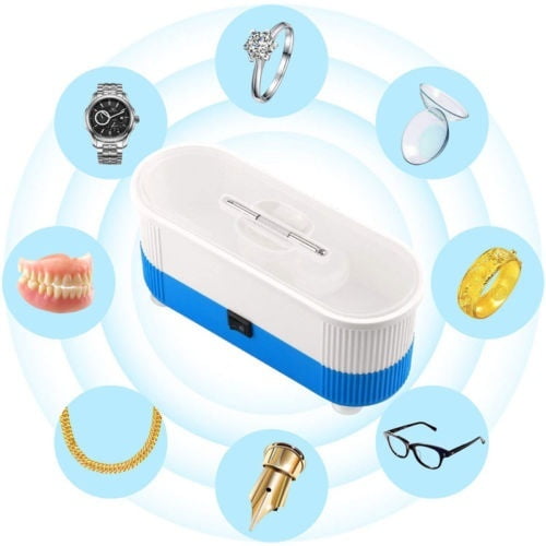 Skymen Ultrasonic Jewelry Cleaner Dental Glasses Coin Silver Sonic Cleaner Bath