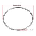 thumbnail image 2 of Unique Bargains Anneau Rond Soudé, 80 x 3mm Anneaux de Bride en Acier Inoxydable 4 Pcs, 2 of 3