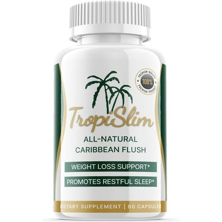 (1 Pack) TropiSlim - Keto Weight Loss Formula - Energy & Focus Boosting Dietary Supplements for Weight Management & Metabolism - Advanced Fat Burn Raspberry Ketones Pills - 60 Capsules
