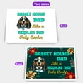 thumbnail image 2 of Basset Hound Dad Like a Regular Dad Only Cooler Happy Father's Day 7x5in Folded Greeting Card Bassets Dog Breed Lovers Gifts Idea Single Note Card with Envelope - 02007, 2 of 5
