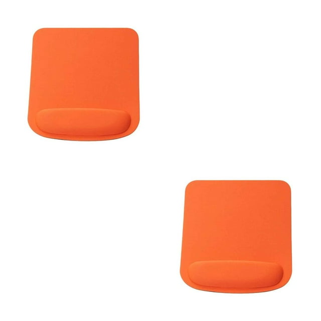 kurtrusly 21 *23 *2cm Soft Wrist Protective Mousepad Non -Slip Home Office Gaming Mouse Pad EVA PU Wrist Support Mice Mat orange 2Set