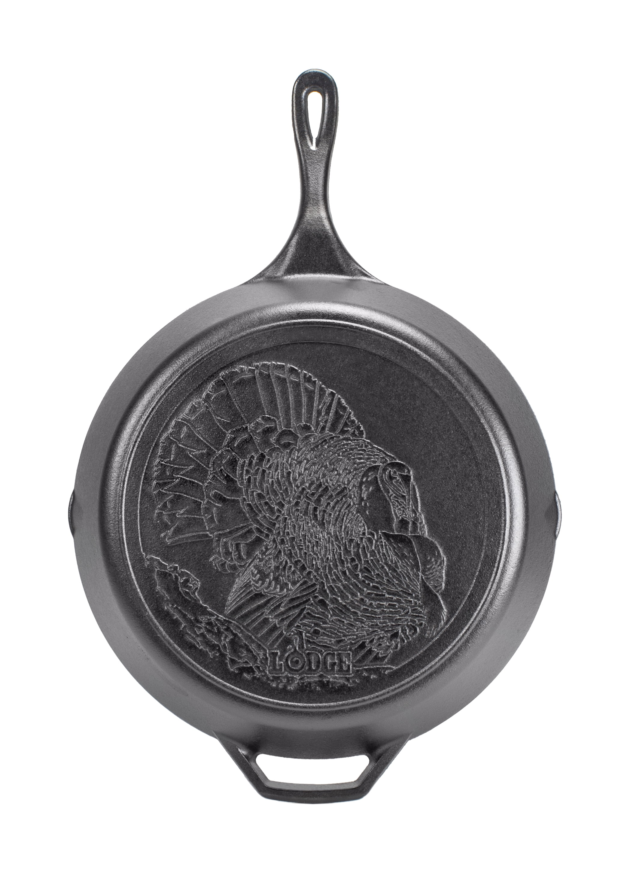 Lodge Pre Seasoned Cast Iron Wildlife Series Turkey Skillet 13.25