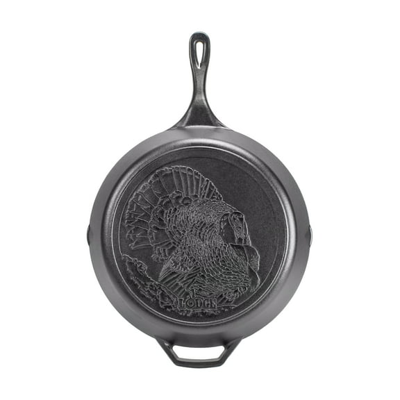 Lodge Pre Seasoned Cast Iron Wildlife Series Turkey Skillet 13.25"