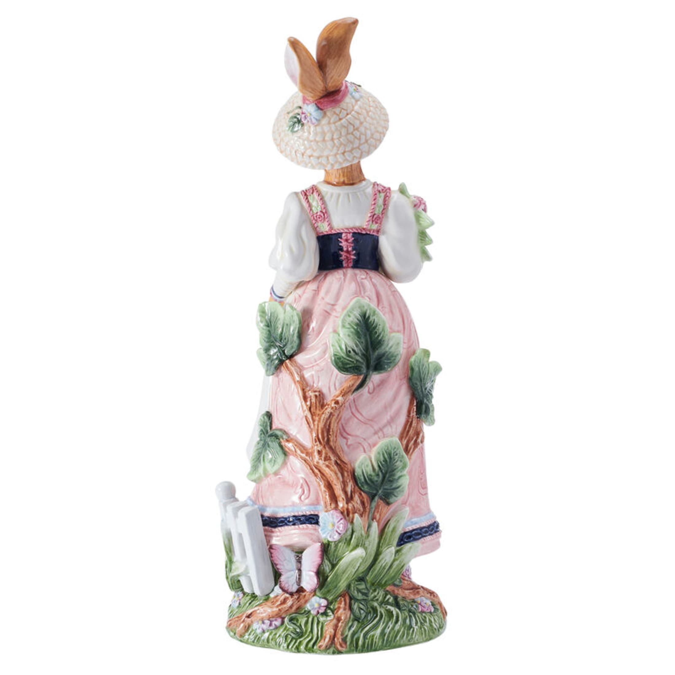 Fitz and Floyd Jardin Rabbit Female Earthenware Decorative Figurine