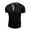 Black, variant on Men's Casual Short Sleeve Shirt - Lightweight Polyester-Spandex, Three-Button Placket, Sizes (S-XXL), Summer Versatile Wear
