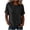 *Black, variant on VBVC Women's Linen Blend Short Sleeve Shirt , Casual Crew Neck Blouse For Women, Ladies' Lightweight Loose Fit Tunic Top,Black,S-2XL
