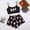 Dark Gray, variant on Halloween Pajamas Halloween Skeleton Print Lettuce Trim Pajamas for Women Set