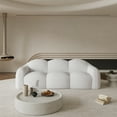 thumbnail image 3 of Sdorens Oversized Reading Chair Lounge chair indoor,Lazy Sofa Round Floor Sofas,Cloud Memory Foam Couches for Living Room,Apartment,Small Spaces(No Assembly,White), 3 of 16