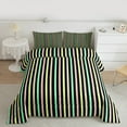 thumbnail image 2 of Manfei Black Green Striped Full Size Comforter Sets,Minimalism Geometric Stripes Bedding Comforter Set,Geometric Lines Bedding Sets For Girls Boys,Super Cozy Room Decor Reversible,3pcs, 2 of 8