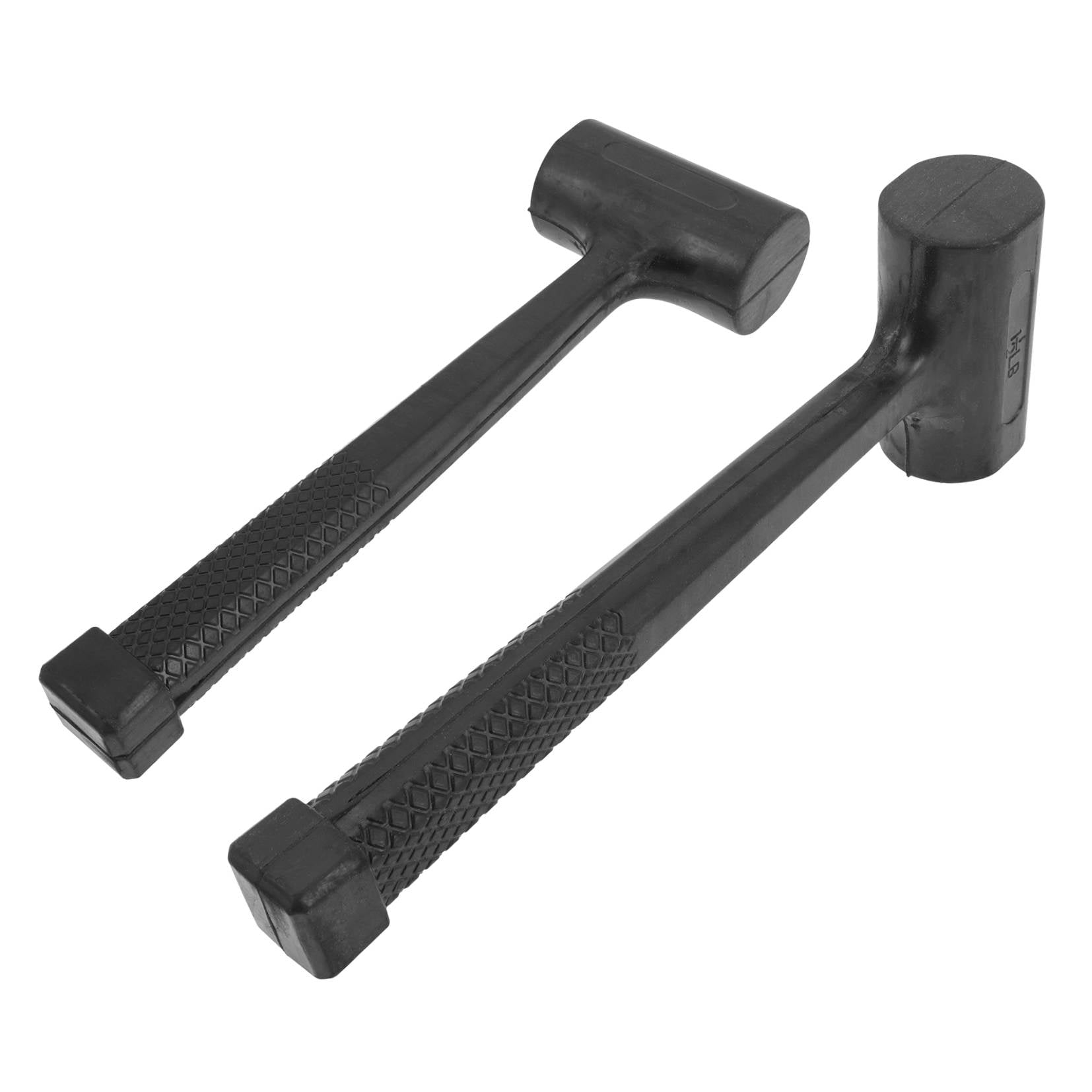 WHAMVOX Rubber Hammer with Antislip Design for Home Use Black Rubber and Steel Material 2 Pcs