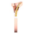 thumbnail image 4 of 0.21 ct Brilliant Round Cut Natural Citrine 14k Rose Gold Stackable Band SZ 10.5, 4 of 6
