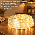 Wled Rope Light Warm White 25FT Cuttable Waterproof LED Rope Lights for Indoor Outdoor ...