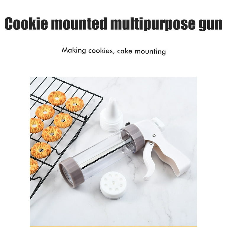 Cookie Press Gun Stainless Steel Spritz Cookie Maker Machine for