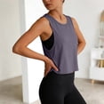thumbnail image 4 of enyan Women's Basic Double Lined Scoop Neck Tank Tops Adjustable Tank Summer Sleeveless Tops Sleeveless Tops for Women,Dark Purple,XXL, 4 of 7